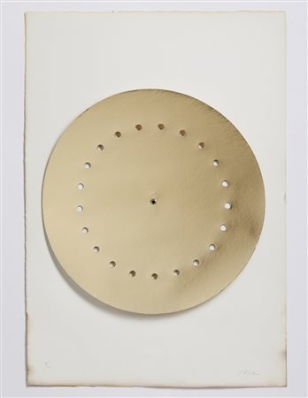 FONTANA LUCIO (1899 - 1968) - Disco spaziale (oro).