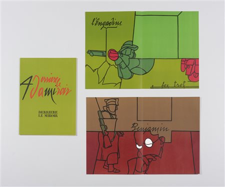 ADAMI VALERIO (n. 1935) - Da Derrier le Miroir n.206: Portrait de Benjamin; Engadine fox-trot.