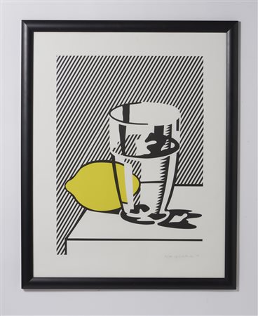 LICHTENSTEIN ROY (1923 - 1997) - Senza titolo (Natura morta con limone e bicchiere). Da For Meyer Schapiro.