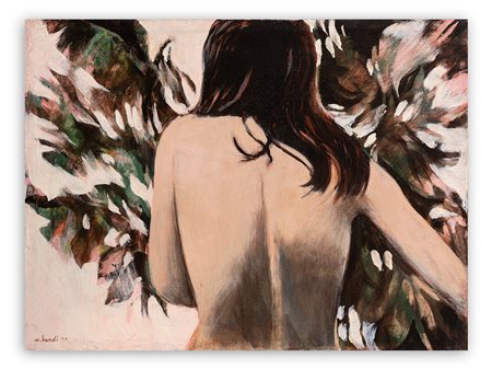 MARIO BARDI (1922-1998) - Senza Titolo (Nudo di schiena con foglie), 1970