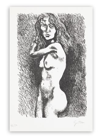 RENATO GUTTUSO (1911-1987) - Figura, 1970