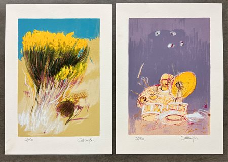 GIANCARLO CAZZANIGA (1930-2013) - Lotto unico composto da 2 opere: