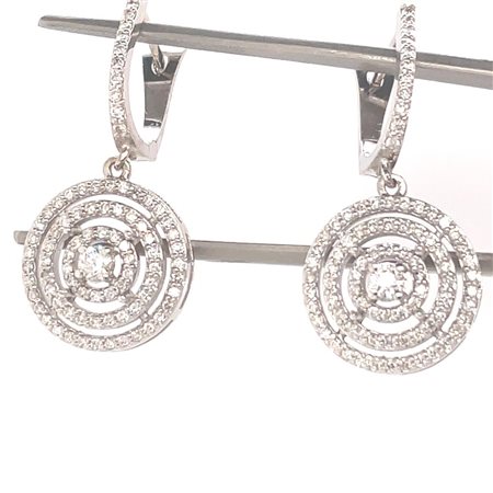 ORECCHINI IN ORO BIANCO 5.51 GR CON DIAMANTI – A1038