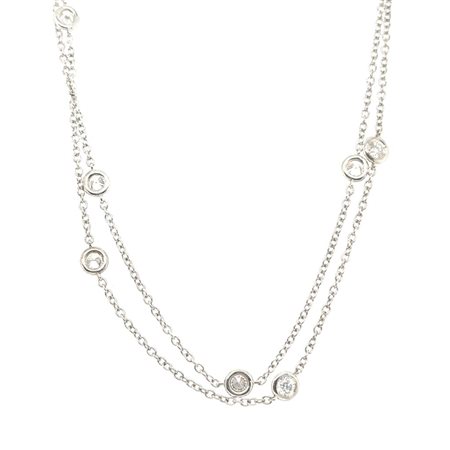 GIROCOLLO IN ORO BIANCO 4.37 GR CON DIAMANTIR 1.65 CARATI - DH30516