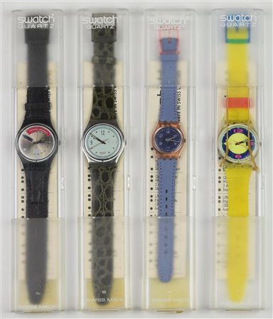 LOTTO DI QUATTRO SWATCH, 1991 composto da: -SWATCH DANCING STEPS, mod. TIP...