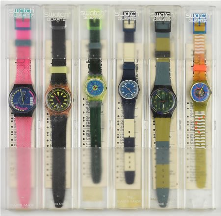 LOTTO DI SEI SWATCH, 1990 composto da: -SWATCH BIKE DANCE, mod. TRAFFIC JAM,...