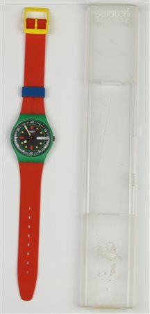 SWATCH DEVIL'S RUN, 1986 mod. EMERALD DIVER, cod. GG703 Completo di scatola...