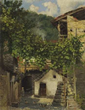 Guido Boggiani "Carciano - Lago Maggiore" 3 settembre 1879
olio su tela (cm 45x3