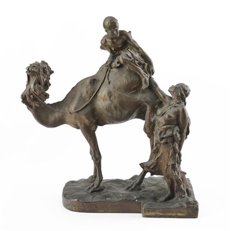 Armando Violi "Il saluto al guerriero" 
gruppo scultoreo in bronzo (cm 53x45)
fi