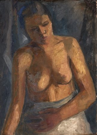 Ida Donati "La giavanese" 
olio su cartone (cm 68,5x49,5)
al retro: studio per "