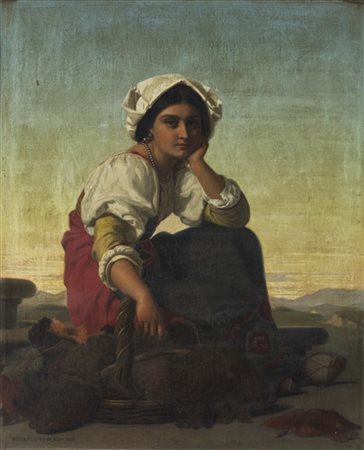 Rudolf W. A. Lehman "La ciociara" Roma, 1859
olio su tela (cm 110x88)
firmato, l