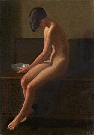 Noel Quintavalle "Nudino" 
olio su tela (cm 65x45)
firmato in basso a destra
al