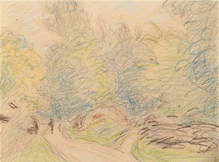 Alfred Sisley "Le chemin dans les bois" 
tecnica mista su carta (cm 15,5x21)
mon