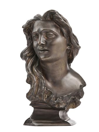 Vincenzo Gemito "Anna detta Nannina" 
scultura in bronzo (h cm 44)
firma dell'ar