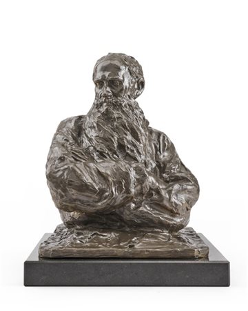 Paolo Troubetzkoy "Busto del conte Lev Nikolayevich Tolstoj" 
scultura in bronzo