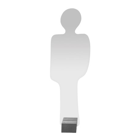 Pierre Cardin (San Biagio di Callalta 02/07/1922-Neuilly-sur-Seine 29/12/2020)  - Specchio modello Narciso, a forma di silhouette con base in cemento, 1970