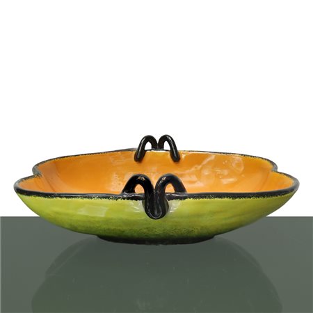 Rometti  Italy - Centrotavola in ceramica smaltata