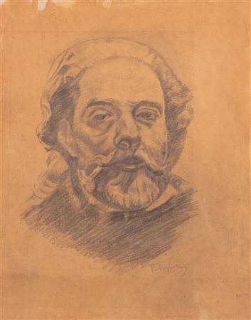 Ritratto di uomo con barba e mostacci   Luca Postiglione