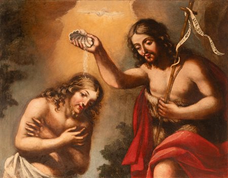 Battesimo di Cristo   Pittore dell'Italia centrale del XVII secolo