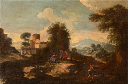 Paesaggio con viandanti    Antonio Tavella (attribuito a)