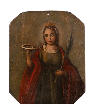 Dipinto raffigurante S.Lucia. Opera votiva   