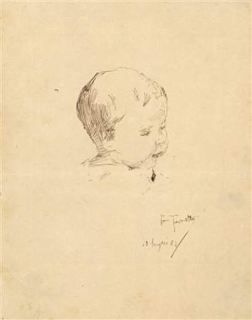 Testa di infante   Giacomo  Favretto