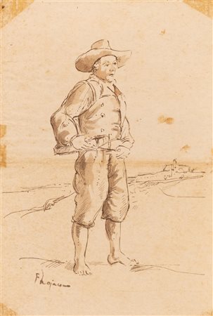 Popolano su una spiaggia    Francesco  Lojacono