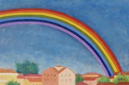 CANTINI FRANCA Barlassina (Milano) 1952 Rainbow 2010 pittura ad olio su tela...