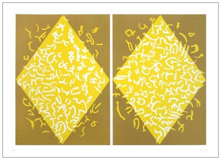 CARLA ACCARDI Trapani 1924 Senza titolo Incisione a colori es.14/80. Firma in...