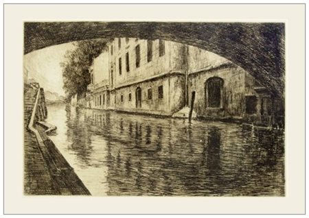 GUGLIELMO BALDASSINI Genova 1885 - Milano 1952 Milano, via Senato Acquaforte....