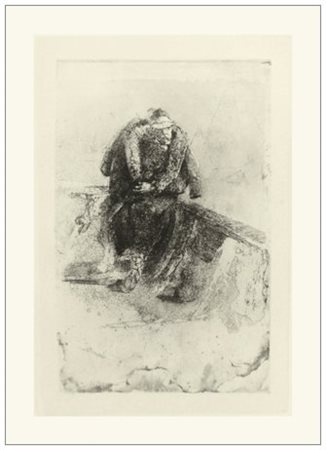 MOSE BIANCHI Monza 1840 - Monza 1904 Senza titolo Puntasecca, acquatinta e...