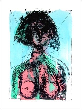 BRUNO CASSINARI Piacenza 1912 - Milano 1992 La Francesina Litografia a colori...