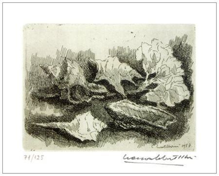 LEONARDO CASTELLANI Faenza 1896 - Urbino 1984 Senza titolo 1957 Acquaforte...