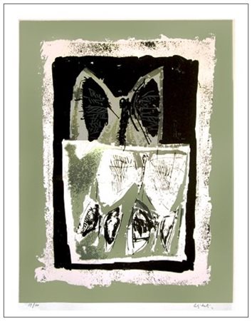 GIORGIO CELIBERTI Udine 1929 Senza titolo (Fughe e ritorni) Serigrafia a...