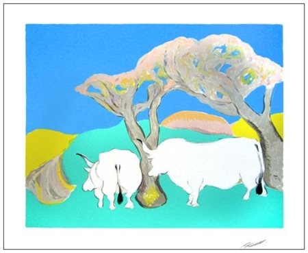 GIUSEPPE CESETTI Tuscania 1902 - Tuscania 1990 Senza titolo Litografia a...