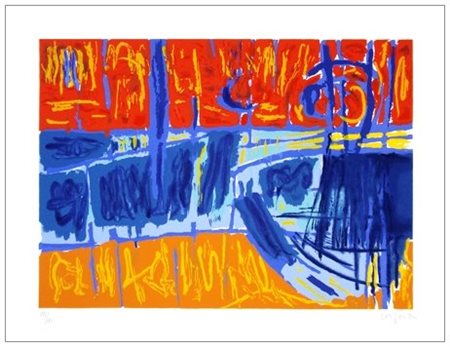 ANTONIO CORPORA Tunisi 1909 - Roma 2004 Senza titolo Serigrafia a colori...