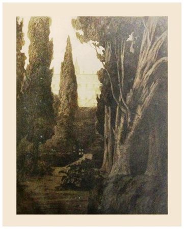 PIETRO D'ACHIARDI Pisa 1879 - Roma 1940 Civoli, Villa d’Este Incisione. Firma...