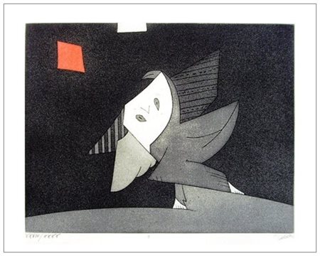 GIANNI DOVA Roma 1925 - Pisa 1991 Senza titolo Acquaforte e acquatinta a...