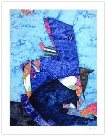 GIANNI DOVA Roma 1925 - Pisa 1991 Senza titolo Litografia a colori. Firma in...