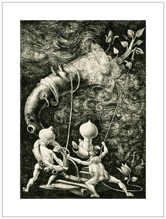 RENZO GALARDINI Pisa 1946 Senza titolo Acquaforte es.28/70. Firma in b. a d.;...