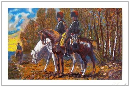 GIOVANFRANCESCO GONZAGA Milano 1921 - Milano 2007 Senza titolo (cavalli)...