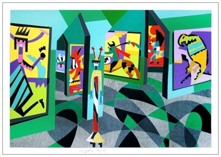 UGO NESPOLO Mosso Santa Maria 1941 Senza titolo Serigrafia a colori...