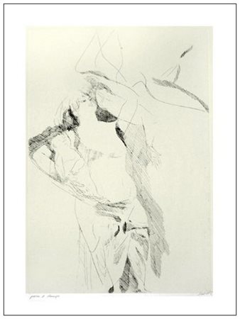 BRUNO SAETTI Bologna 1902 - Bologna 1984 Senza titolo Puntasecca es. prova di...