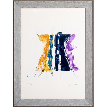 MARIO SCHIFANO, Astratto, Serigrafia materica