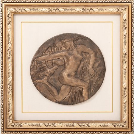 EMILIO GRECO, Le colombe della pace, Bassorilievo in bronzo
