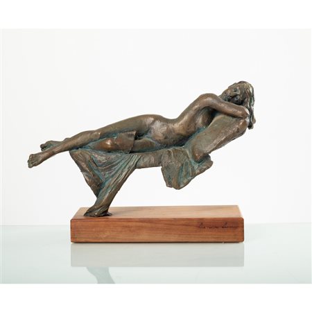 LEONARDO LUCCHI, Sul lenzuolo, Scultura in bronzo