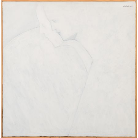 NINO PEDONE, Due figure, Olio su tela