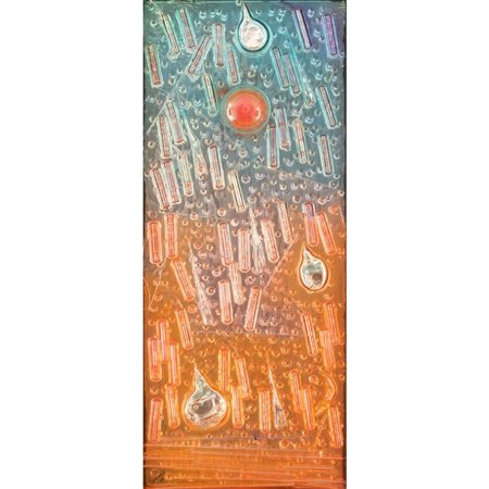 MICHELE CANZONERI, Lastra in vetro soffiato e resina