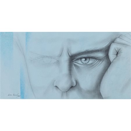 ANNA KENNEL, Sguardo, Acquarello e grafite su carta