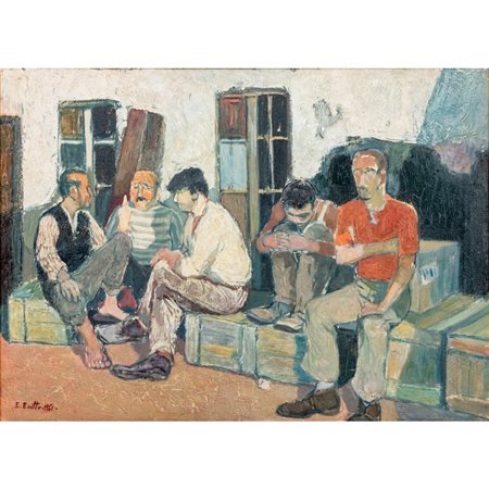 ELIGIO EGITTO, Figure, Olio su tela